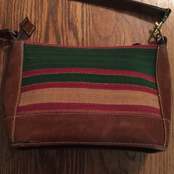 Cedeno Sturdy Leather and Tapestry Crossbody Bag - Picture 3 of 13